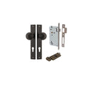 IVER Guildford Door Knob On Rectangular Backplate | Entrance Kit (Key/Thumb) | 9 Finishes - Signature Brass
