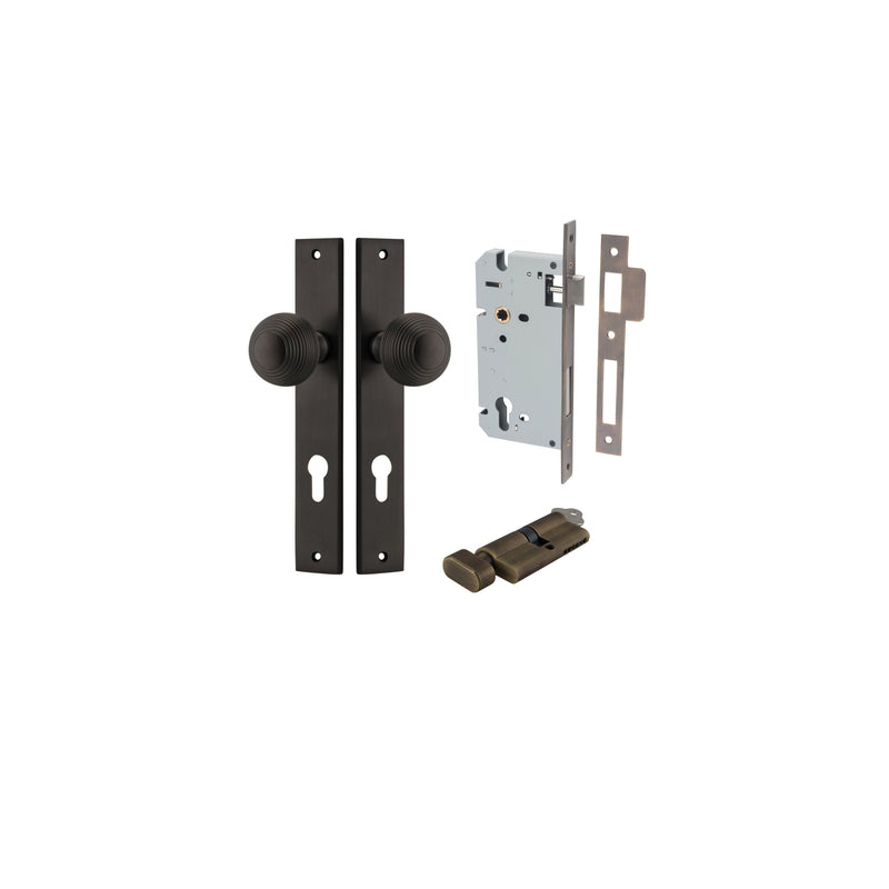 IVER GUILDFORD DOOR KNOB ON RECTANGULAR BACKPLATE - CUSTOMISE TO YOUR NEEDS