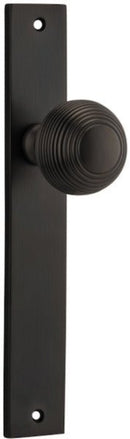 Iver Guildford Door Knob On Rectangular Backplate - primehardware