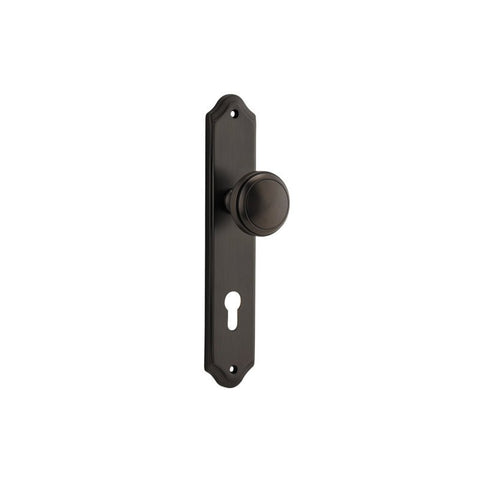 IVER Paddington Door Knob On Shouldered Backplate | Entrance Lever Set Only | 9 Finishes - Signature Brass