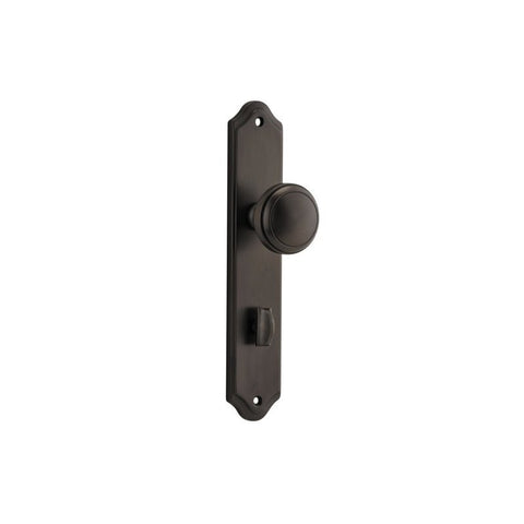 IVER Paddington Door Knob On Shouldered Backplate | Privacy Lever Set Only | 9 Finishes - Signature Brass