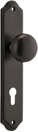 IVER Cambridge Door Knob On Shouldered Backplate | Entrance Lever Set Only | 9 Finishes - Signature Brass