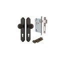 IVER Guildford Door Knob On Shouldered Backplate | Entrance Kit (Key/Thumb) | 8 Finishes - Signature Brass
