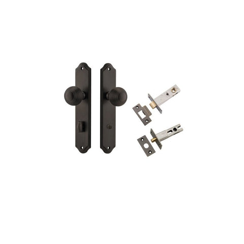 IVER Guildford Door Knob On Shouldered Backplate | Separate Privacy Kit | 8 Finishes - Signature Brass