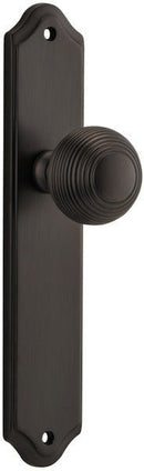 IVER Guildford Door Knob On Shouldered Backplate | Passage Lever Set Only | 9 Finishes - Signature Brass