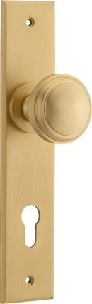Iver Paddington Door Knob On Chamfered Backplate - primehardware