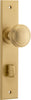 Iver Paddington Door Knob On Chamfered Backplate - primehardware