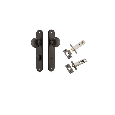 IVER Paddington Door Knob On Oval Backplate | Separate Privacy Kit | 9 Finishes - Signature Brass