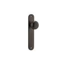 IVER Cambridge Door Knob On Oval Backplate | Passage Lever Set Only | 9 Finishes - Signature Brass