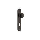 IVER Cambridge Door Knob On Oval Backplate | Entrance Lever Set Only | 9 Finishes - Signature Brass