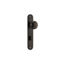 IVER Cambridge Door Knob On Oval Backplate | Privacy Lever Set Only | 9 Finishes - Signature Brass
