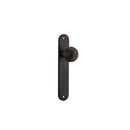 IVER Guildford Door Knob On Oval Backplate | Passage Lever Set Only | 9 Finishes - Signature Brass