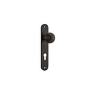 IVER Guildford Door Knob On Oval Backplate | Entrance Lever Set Only | 9 Finishes - Signature Brass