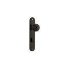 IVER Guildford Door Knob On Oval Backplate | Privacy Lever Set Only | 9 Finishes - Signature Brass