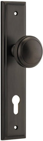 Iver Paddington Door Knob On Stepped Backplate - primehardware