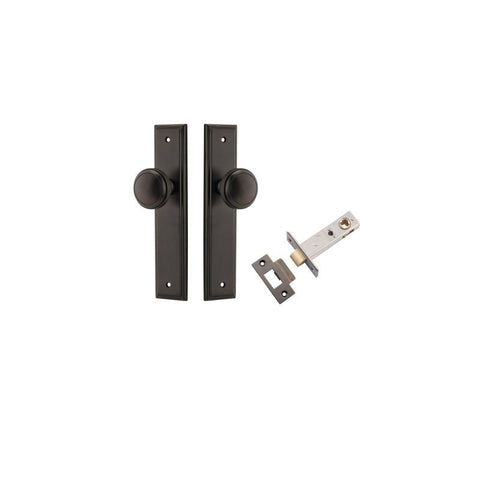 IVER Paddington Door Knob On Stepped Backplate | Passage Kit | 9 Finishes - Signature Brass