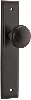IVER Paddington Door Knob On Stepped Backplate | Passage Lever Set Only | 9 Finishes - Signature Brass