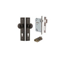 IVER Cambridge Door Knob On Stepped Backplate | Entrance Kit (Key/Key) | 9 Finishes - Signature Brass