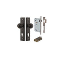 IVER Guildford Door Knob On Stepped Backplate | Entrance Kit (Key/Key) | 9 Finishes - Signature Brass