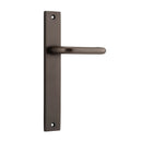 Iver Oslo Lever Door Handle On Rectangular Backplate - primehardware