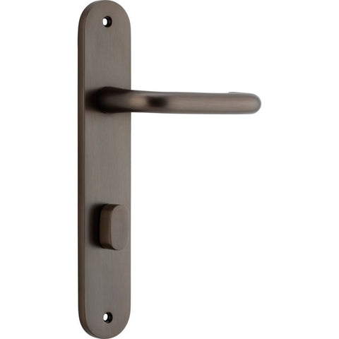 Iver Oslo Lever Door Handle On Oval Backplate - primehardware