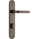 Iver Oslo Lever Door Handle On Oval Backplate - primehardware