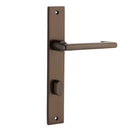 Iver Baltimore Return Door Lever on Rectangular Backplate | Privacy Lever Set Only | 7 Finishes - Signature Brass