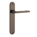 Iver Baltimore Return Solid Brass Door Lever on Oval Backplate | Passage Lever Set Only | 7 Finishes - Signature Brass