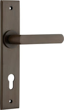 Iver Osaka Door Lever Handle On Chamfered Backplate - primehardware