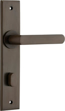 Iver Osaka Door Lever on Rectangular Backplate | Privacy Lever Set Only | 6 Finishes - Signature Brass