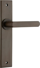 Iver Osaka Door Lever Handle On Chamfered Backplate - primehardware