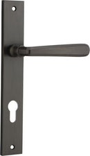 IVER Copenhagen Door Lever Handle On Rectangular Backplate | Entrance Lever Set Only | 7 Finishes - Signature Brass