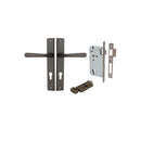 IVER Copenhagen Door Lever Handle On Rectangular Backplate | Entrance Kit (Key/Thumb) | 7 Finishes - Signature Brass