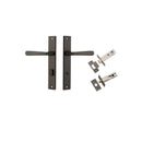 IVER Copenhagen Door Lever Handle On Rectangular Backplate | Separate Privacy Kit | 7 Finishes - Signature Brass