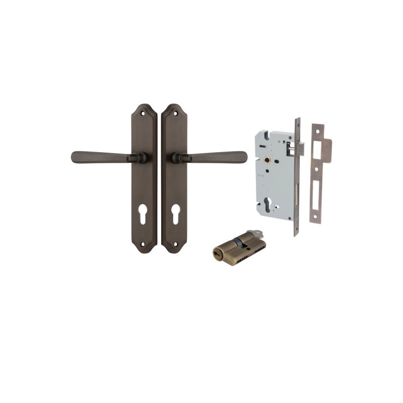 Iver Copenhagen Door Lever Handle On Shouldered Backplate - primehardware