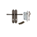 Iver Copenhagen Door Lever Handle on Shouldered Backplate | Entrance Kit (Key/Thumb) | 7 Finishes - Signature Brass