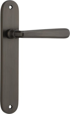 Iver Copenhagen Door Lever Handle On Oval Backplate - primehardware