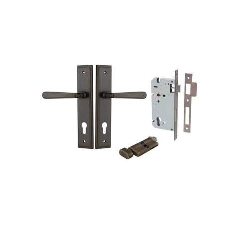 Iver Copenhagen Door Lever Handle On Stepped Backplate - primehardware