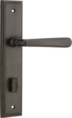 Iver Copenhagen Door Lever Handle On Stepped Backplate - primehardware