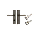 Iver Copenhagen Door Lever on Chamfered Backplate — Separate Privacy Kit