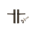 IVER Helsinki Door Lever Handle On Rectangular Backplate | Passage Kit | 7 Finishes - Signature Brass