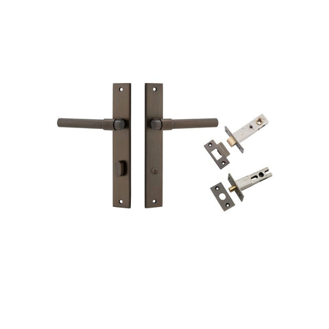 Iver Helsinki Door Lever Handle On Rectangular Backplate - primehardware