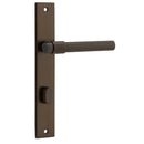 Iver Helsinki Door Lever Handle On Rectangular Backplate - primehardware