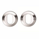 Lockwood 1360 Series Double Oval Cylinder Escutcheon Kit Satin Chrome 1366/6SC - primehardware