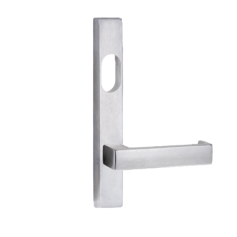 Lockwood 4601 Square End Plate With Cylinder Hole & 111 Lever Satin Chrome 4601/111SC - primehardware