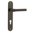 Iver Helsinki Solid Brass Door Lever on Oval Backplate | Entrance Lever Set Only | 7 Finishes - Signature Brass