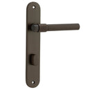 Iver Helsinki Solid Brass Door Lever on Oval Backplate | Privacy Lever Set Only | 7 Finishes - Signature Brass