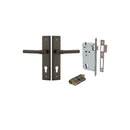 IVER Helsinki Door Lever Handle On Stepped Backplate | Entrance Kit (Key/Key) | 7 Finishes - Signature Brass