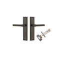 IVER Helsinki Door Lever Handle On Stepped Backplate | Passage Kit | 7 Finishes - Signature Brass