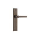 Iver Helsinki Door Lever Handle On Chamfered Backplate - primehardware